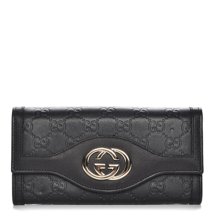Gucci Guccissima Sukey Continental Wallet Continental Wallet Black 1 of 6
