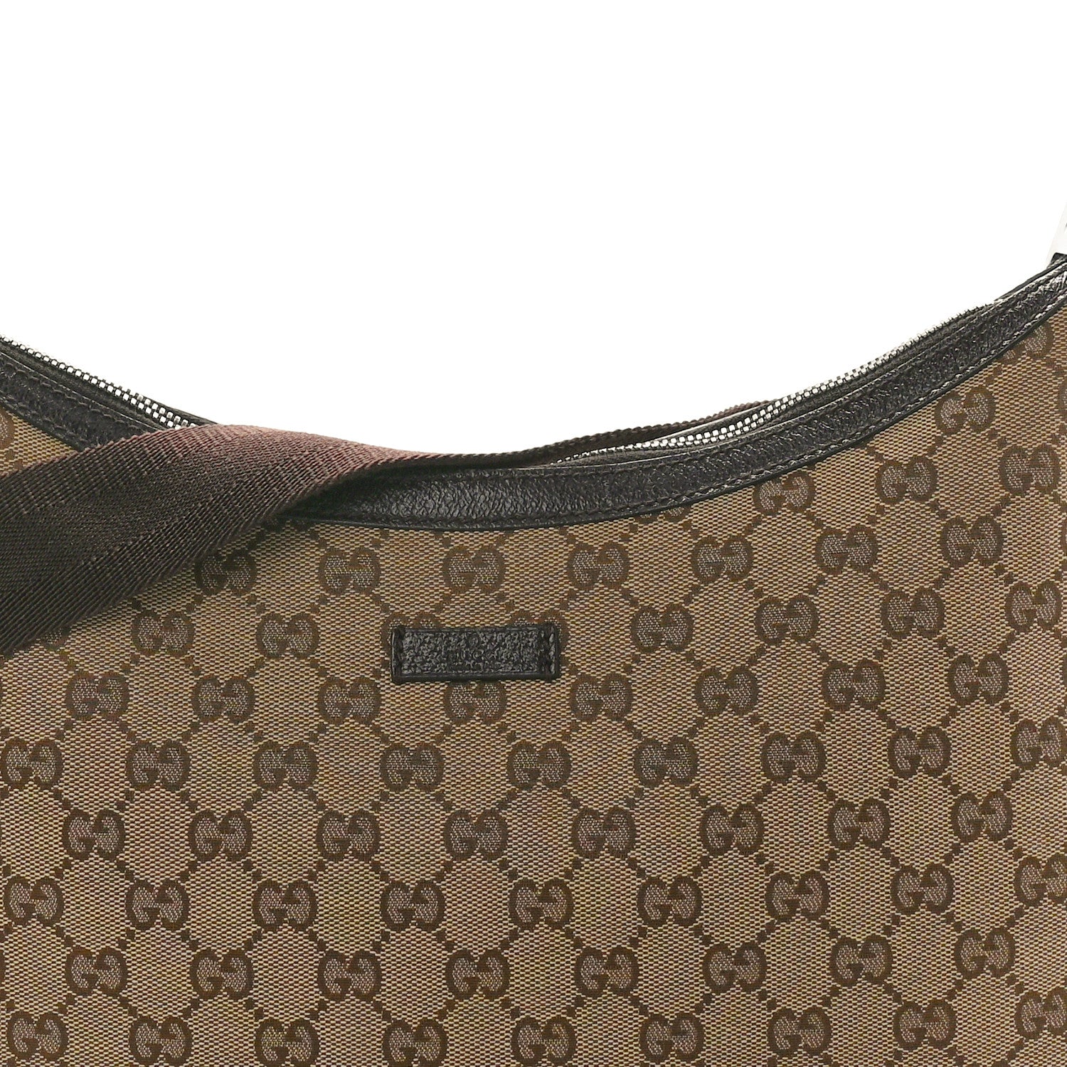 Gucci Monogram Medium Half Moon Hobo Dark Brown 8 of 12