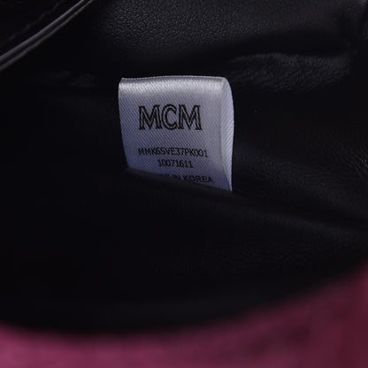 MCM Visetos Small Side Stud Stark Backpack Pink 9 of 10