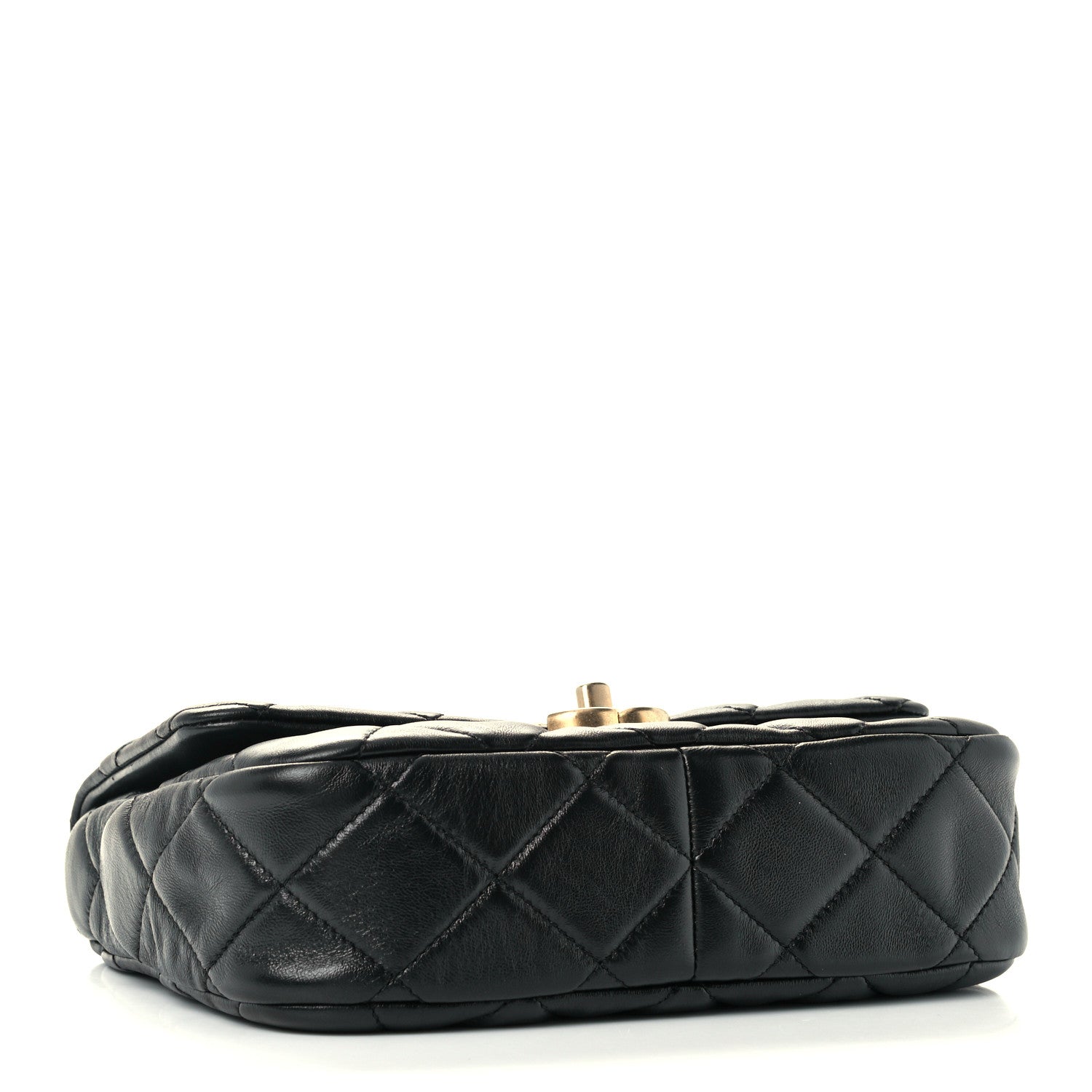 Chanel Lambskin Quilted Small Lacquered Chain Flap Black 4 of 12