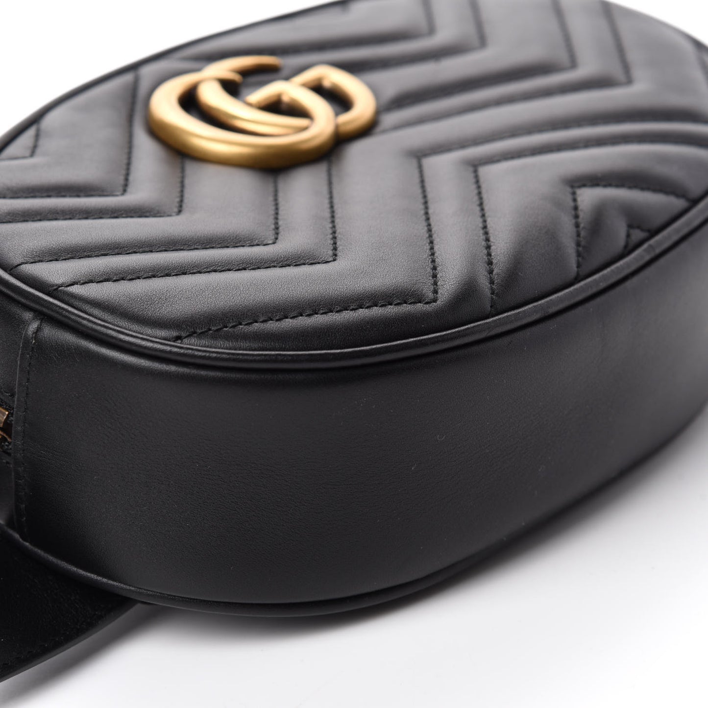 Calfskin Matelasse GG Marmont Belt Bag 75 30 Black