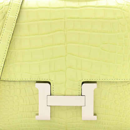 Hermes Matte Alligator Constance 18 Jaune Bourgeon 8 of 11