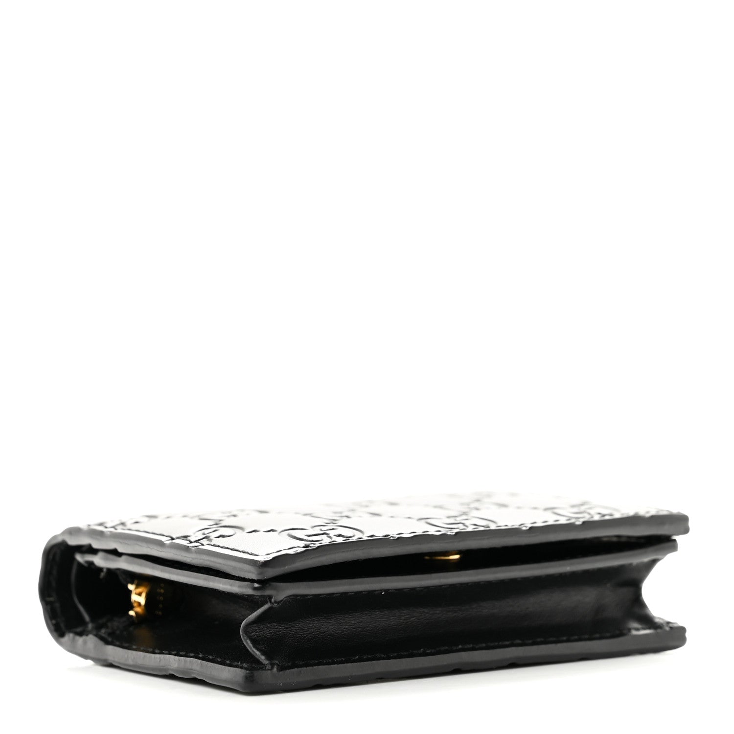 Gucci Guccissima Card Case Wallet Black 4 of 8