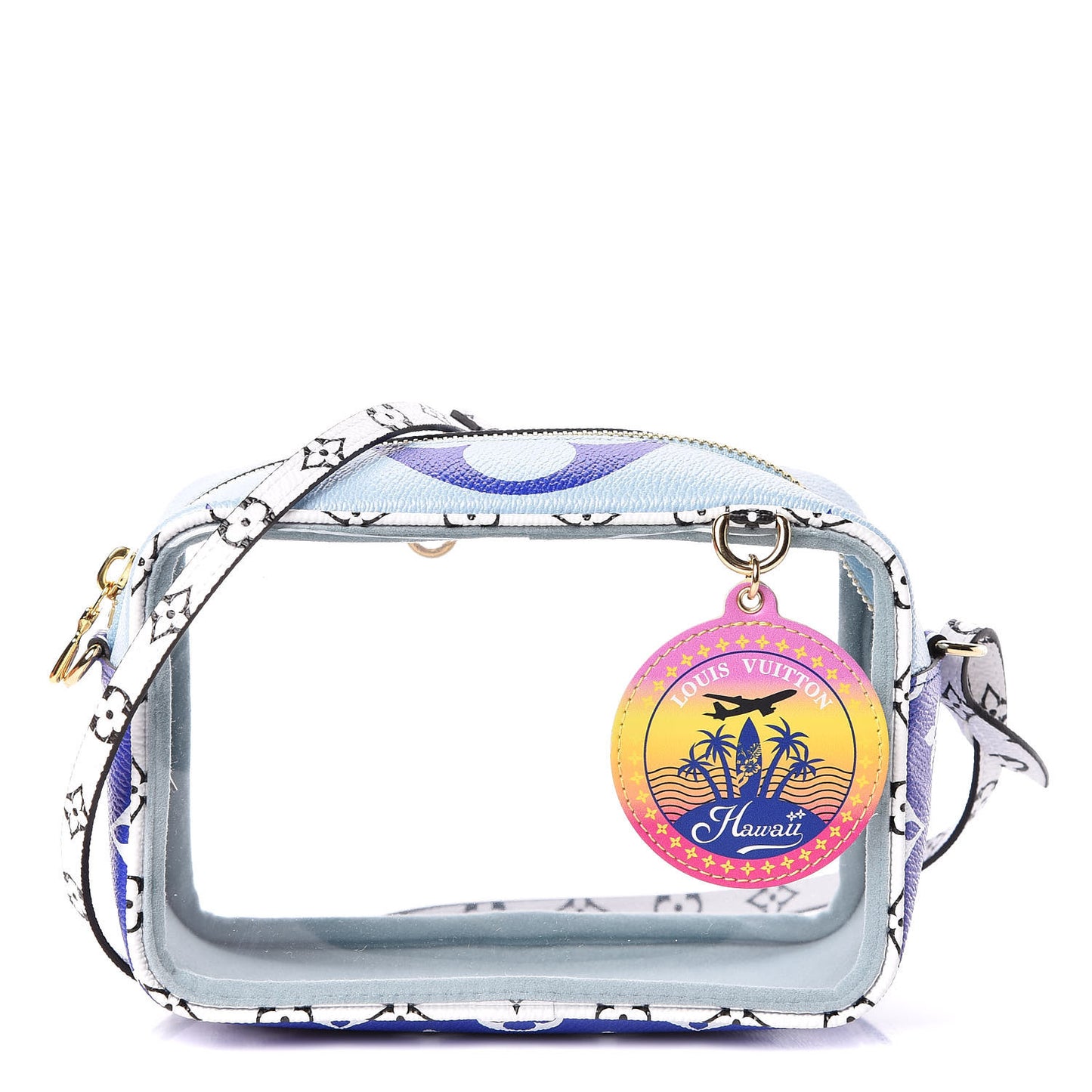 Monogram Giant Hawaii Beach Pouch Blue