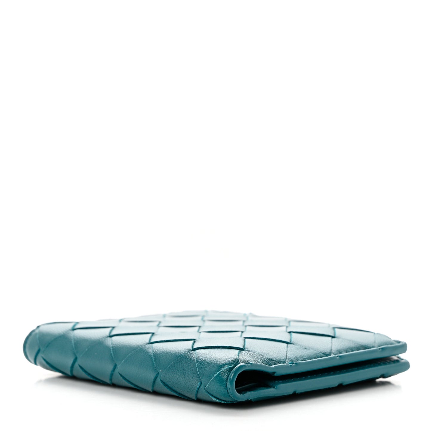 Nappa Intrecciato Bifold Zip Wallet Mallard