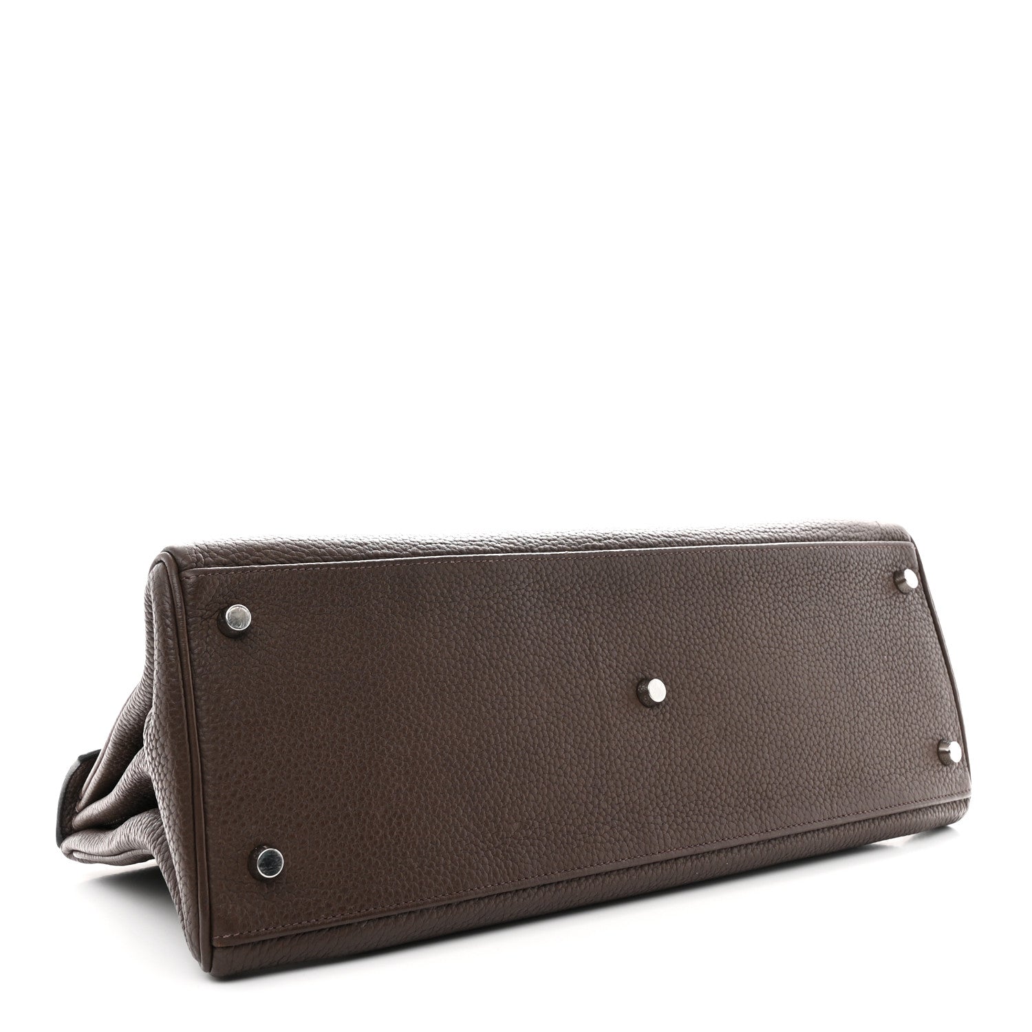 Hermes Taurillon Clemence Shoulder Kelly 40 Cafe 4 of 16