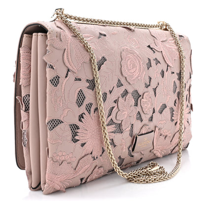 Valentino Garavani Nappa Lace Large Girello Flap Blush 3 of 11