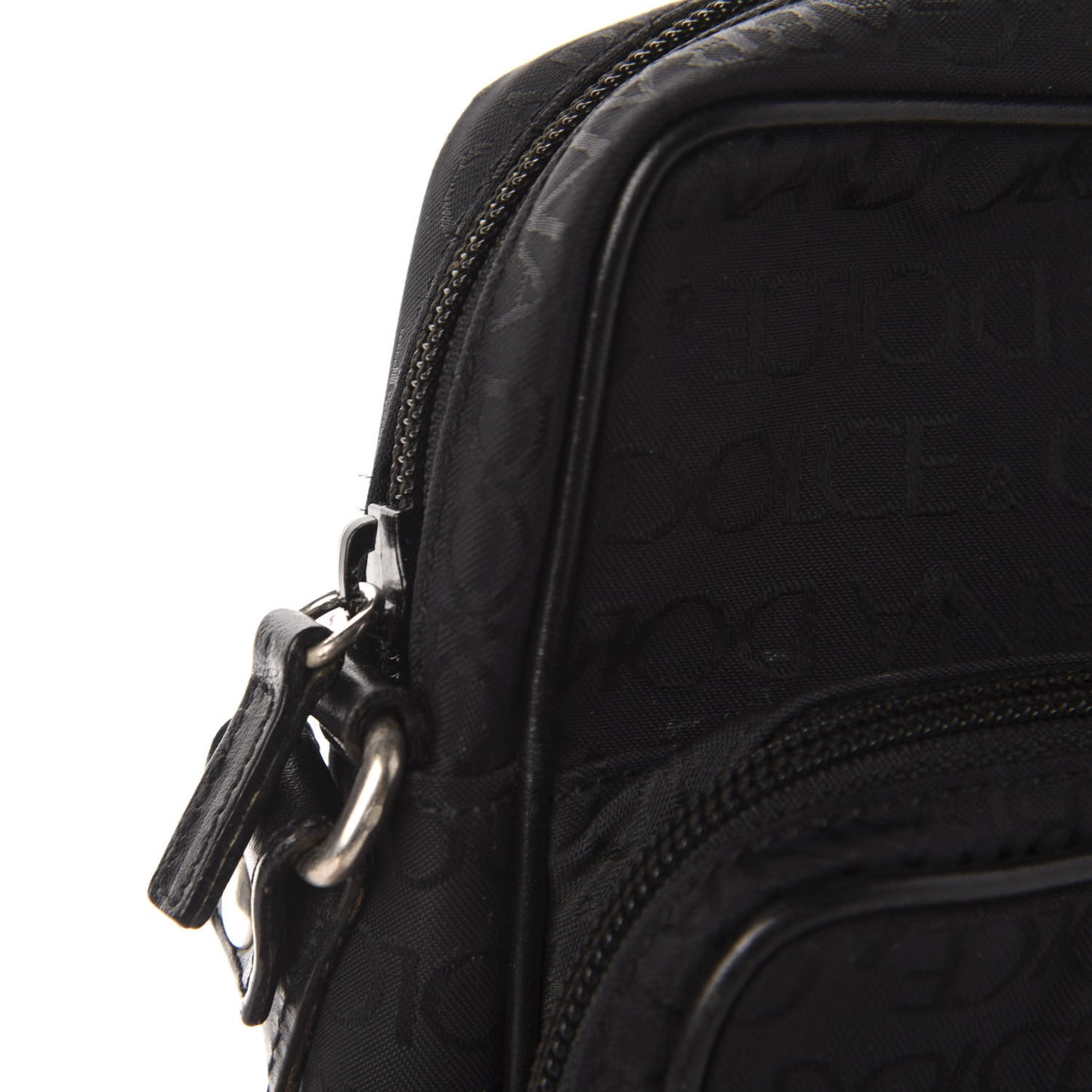 Nylon Monogram Messenger Black