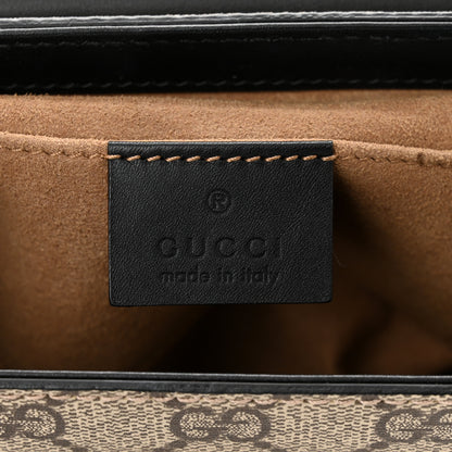 Gucci GG Supreme Monogram Calfskin Small Padlock Shoulder Bag Beige Black Cuir 6 of 11