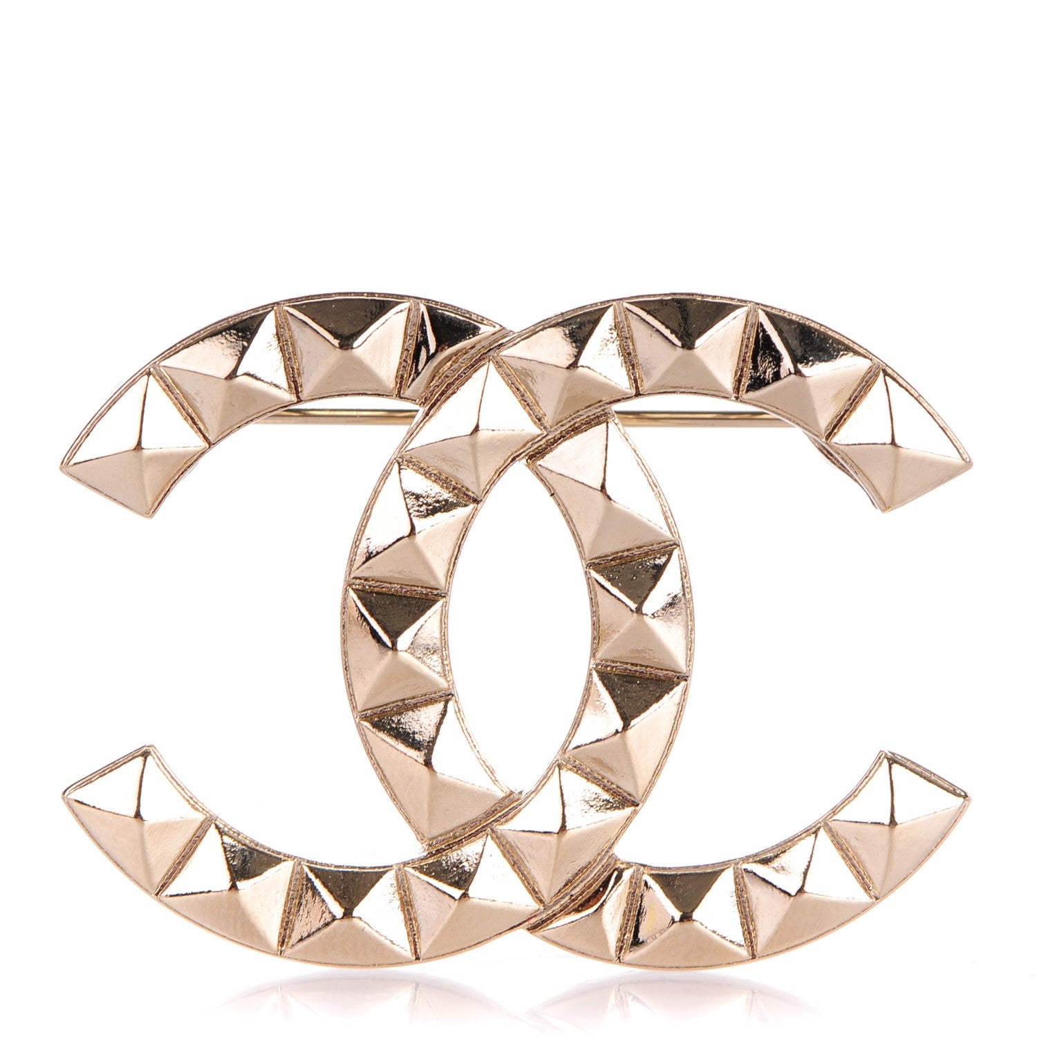 Chanel Studded CC Pin Brooch Gold 1 of 4