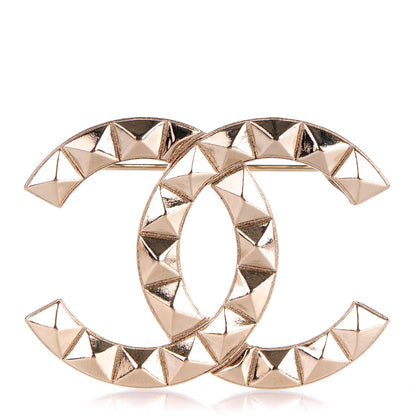Chanel Studded CC Pin Brooch Gold 1 of 4