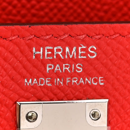 Hermes Epsom Kelly Sellier 25 Rouge De Coeur 6 of 17