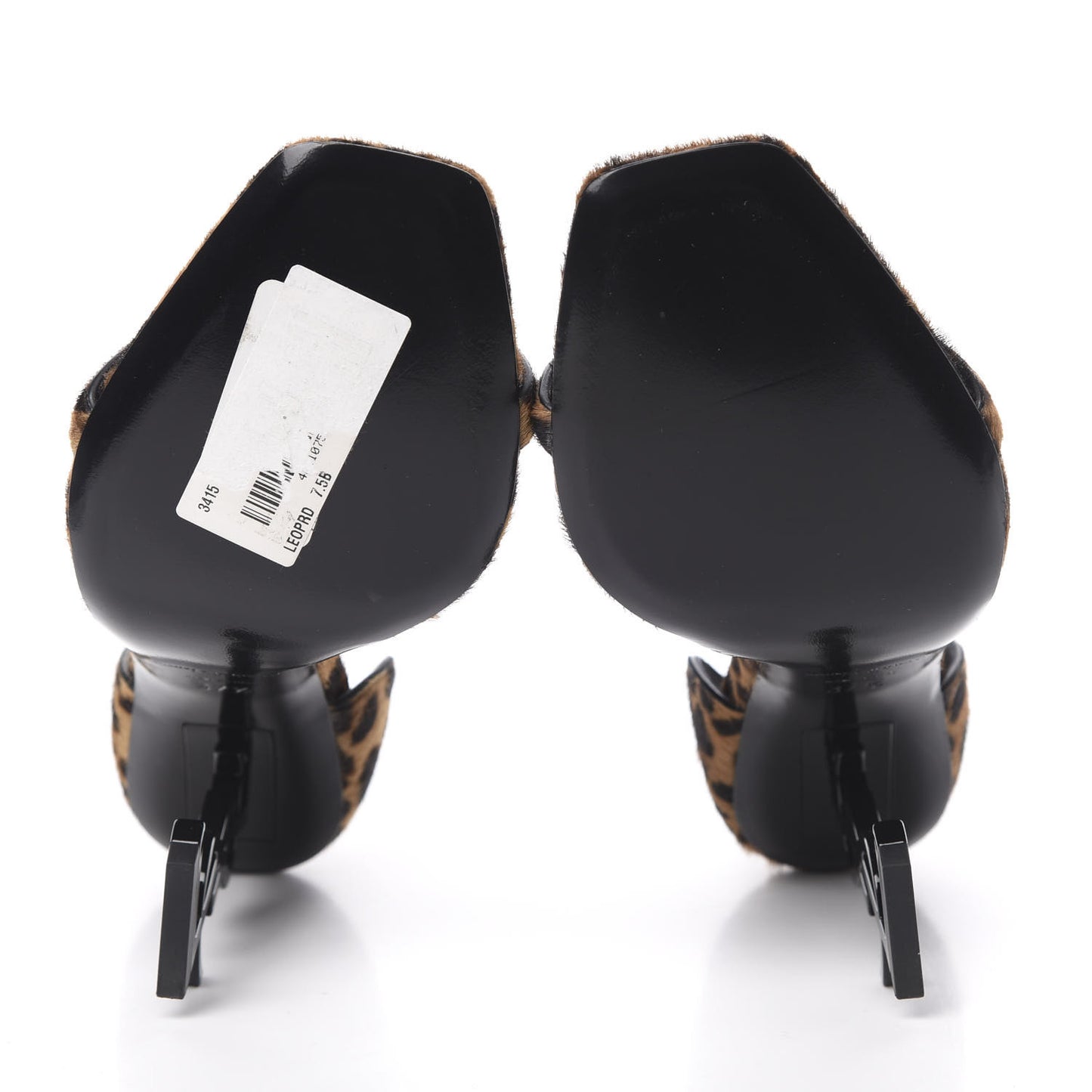 Calf Hair Leopard Opyum 110 Sandals 37.5 Brown