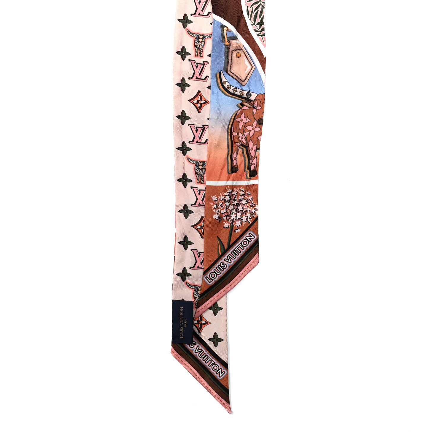 Louis Vuitton Silk Astro Taurus BB Bandeau Beige 2 of 4