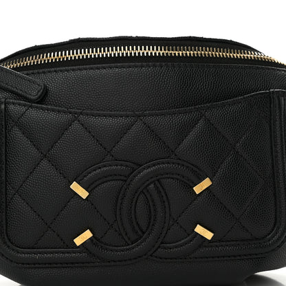 Chanel Caviar Quilted Filigree Waist Bag Black 8 of 10
