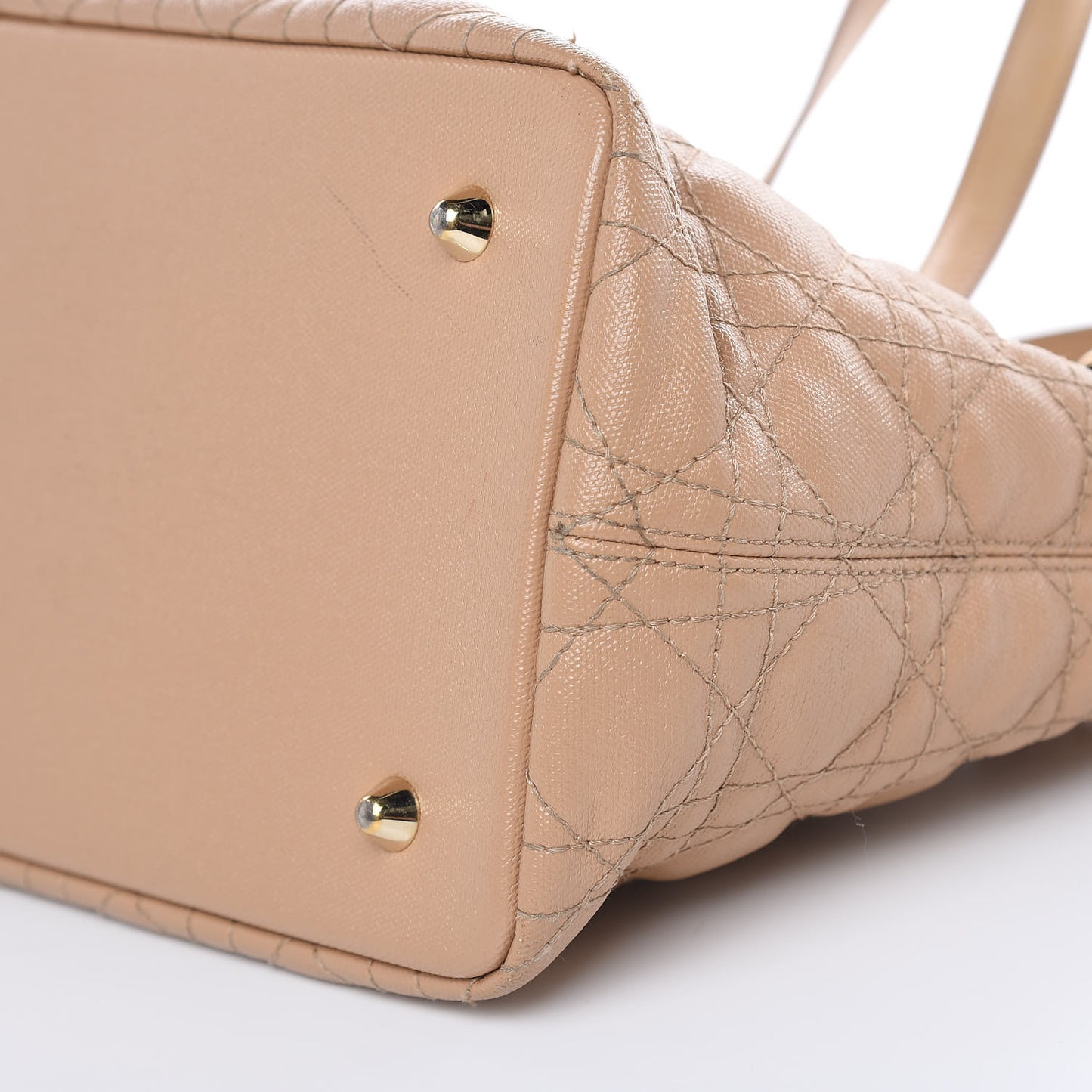 Coated Canvas Cannage Mini Panarea Tote Beige
