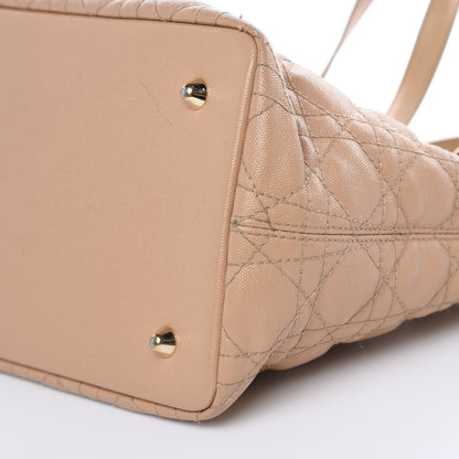 Christian Dior Coated Canvas Cannage Mini Panarea Tote Beige 9 of 18