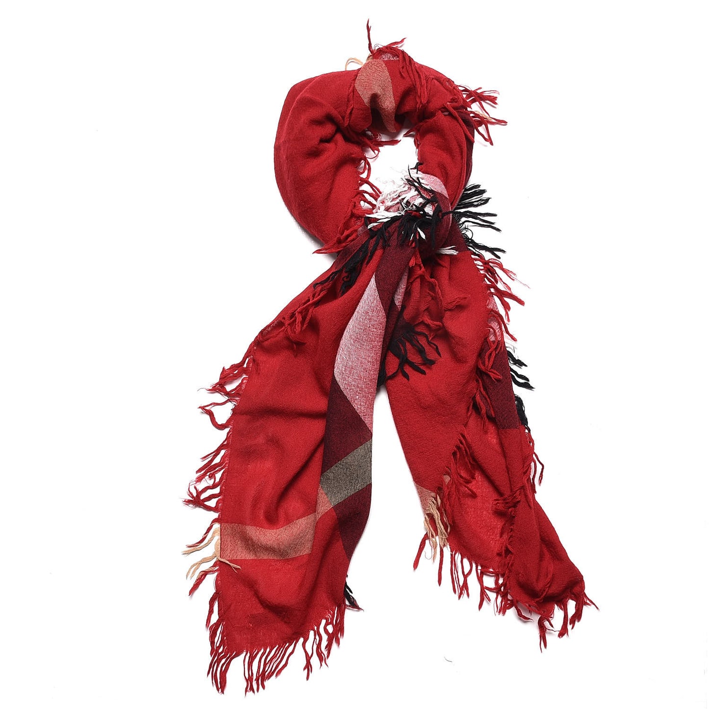 Wool Classic Check Scarf Parade Red