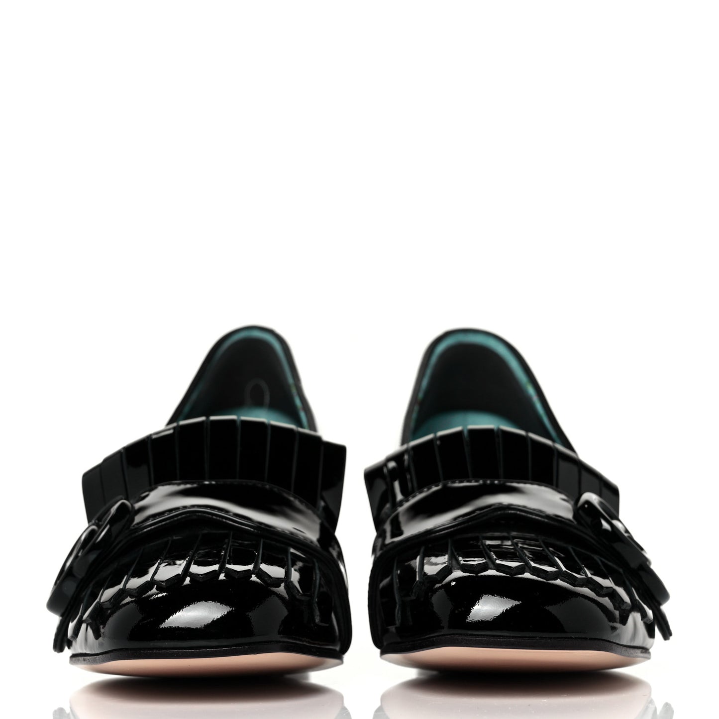 Vernice GG Marmont Fringe 50mm Loafer Pumps 35 Black