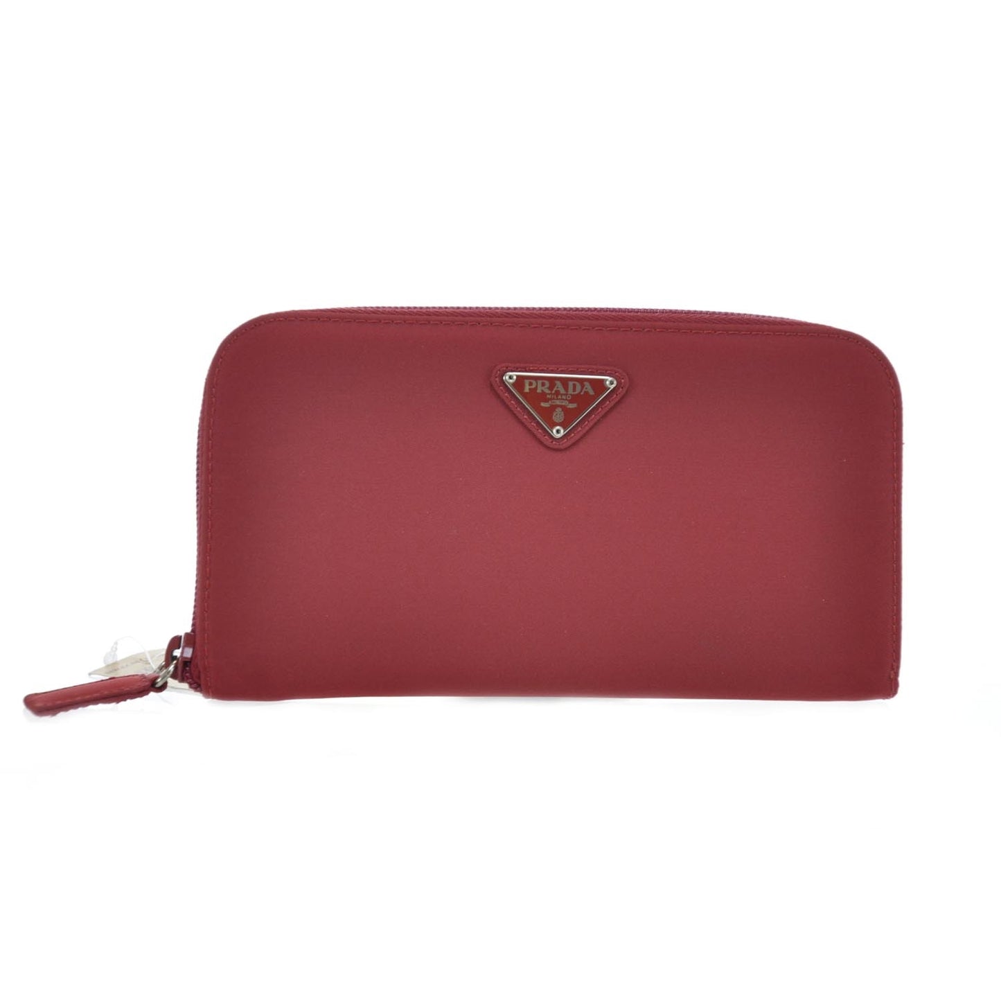 Tessuto Nylon Zip Around Wallet Red