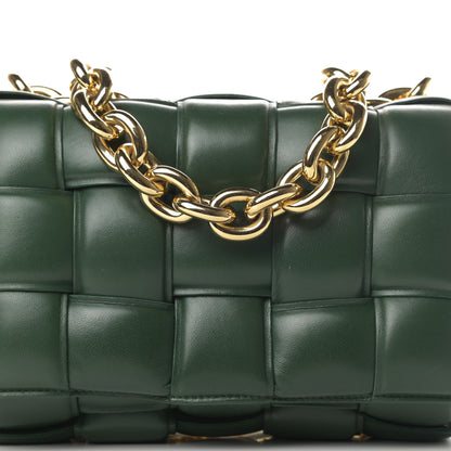 Bottega Veneta Lambskin Maxi Intreccio Padded Chain Cassette Crossbody Bag Raintree 8 of 12