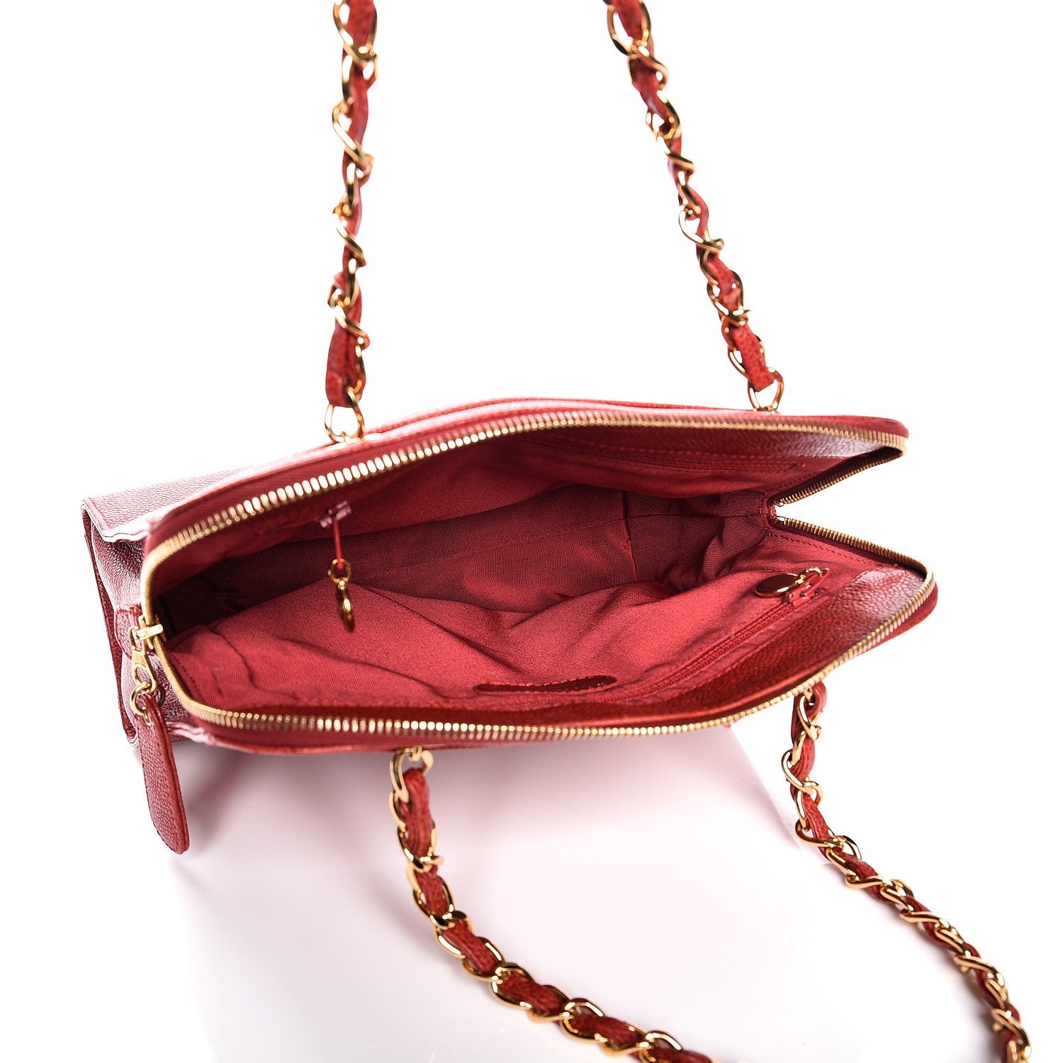 Chanel Caviar Shopper Tote Red 5 of 13