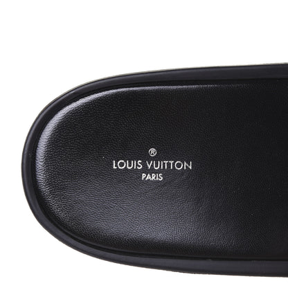 Louis Vuitton Metallic Calfskin Monogram Logo Sunbath Slide Sandals 35 7 of 10