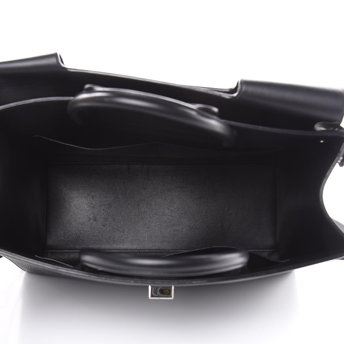 Grained Calfskin Large Diorever Flap Black