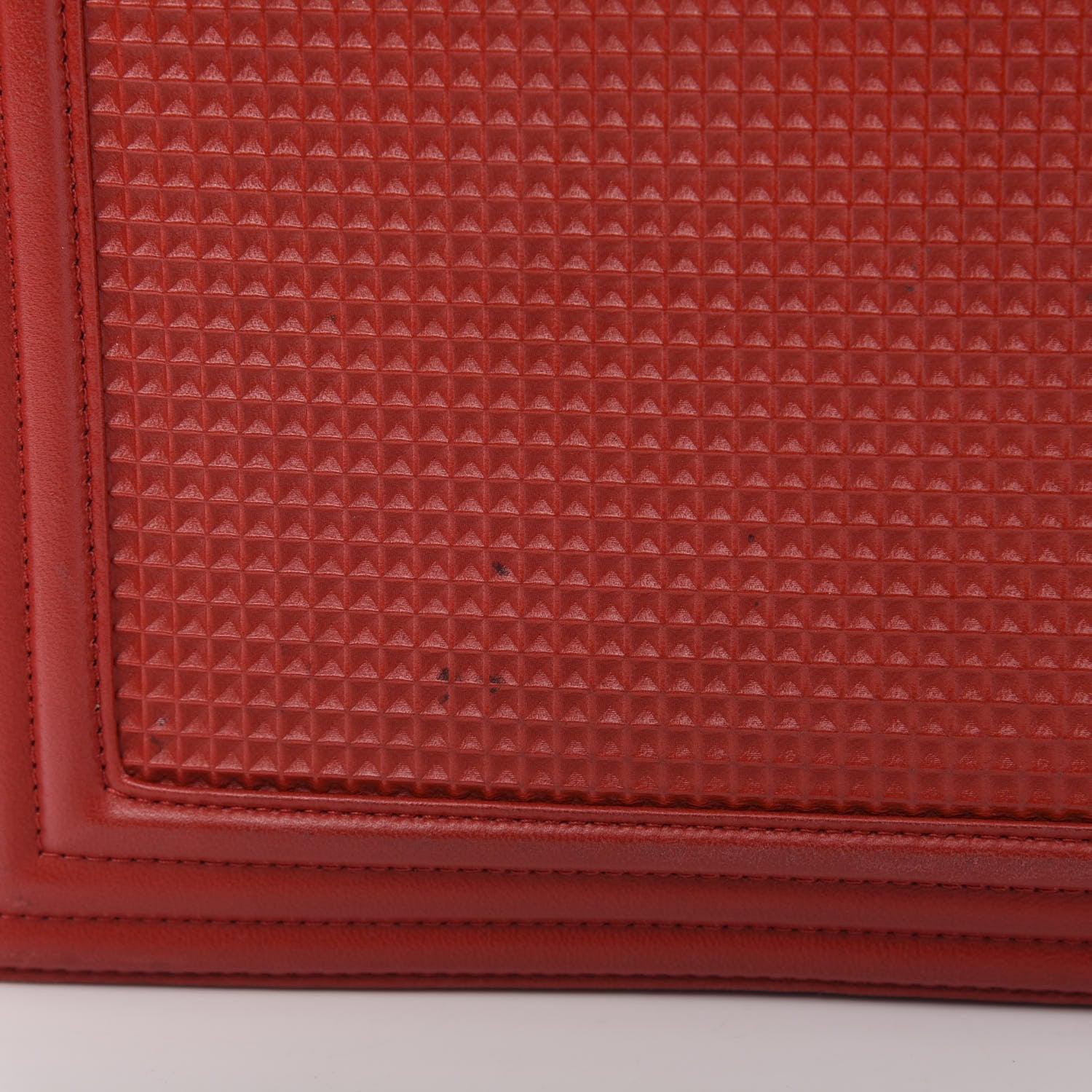 Chanel Lambskin Embossed New Medium Boy Cube Flap Red 17 of 21