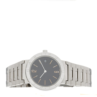 Bulgari Stainless Steel 33mm Quartz Watch Black 2 of 5