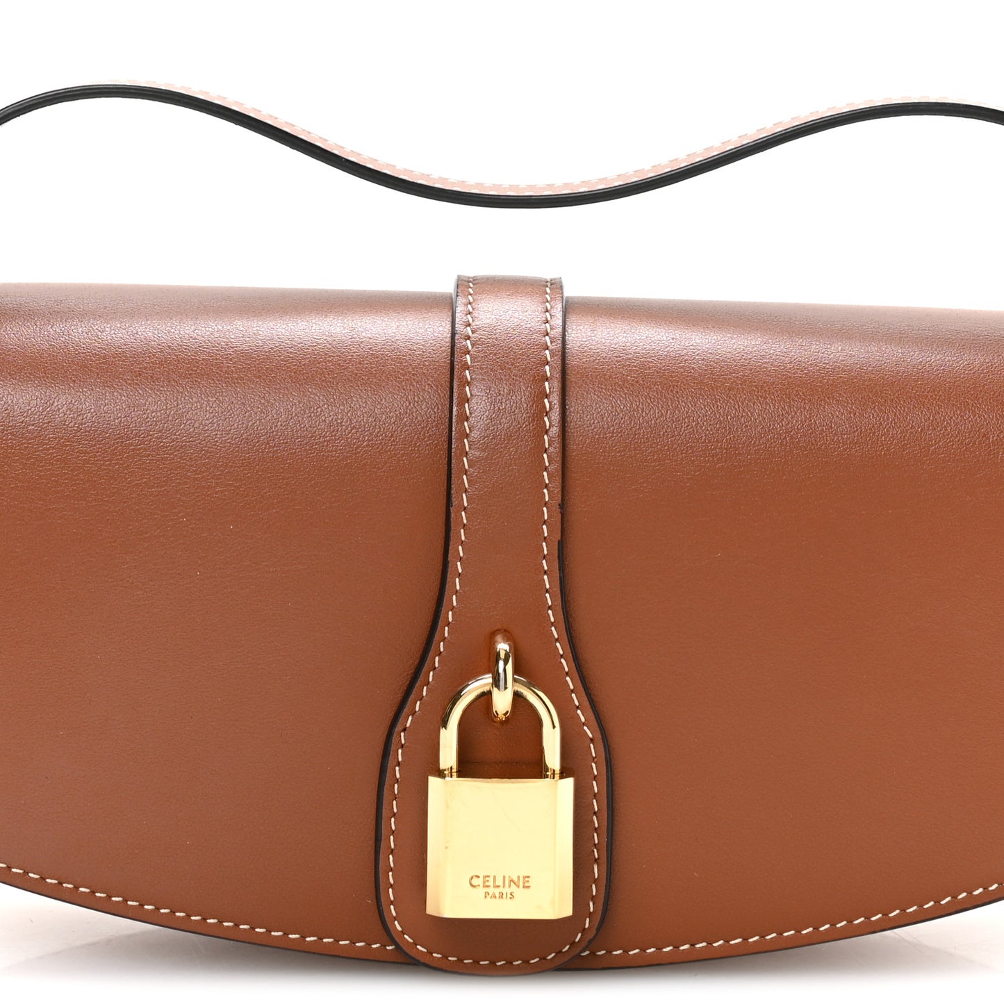 Smooth Calfskin Tabou Clutch On Strap Tan