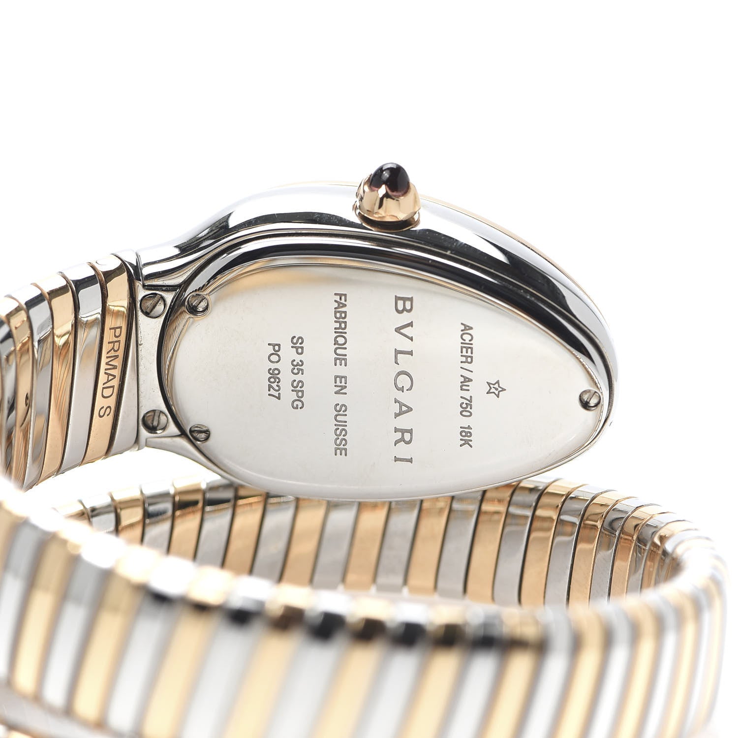 Bulgari Stainless Steel 18K Rose Gold Diamond Bezel 35mm Serpenti Tubogas Quartz Watch 5 of 6