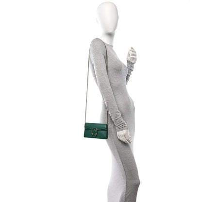 Gucci Dollar Calfskin Crystal Super Mini Dionysus Shoulder Bag Emerald 2 of 9