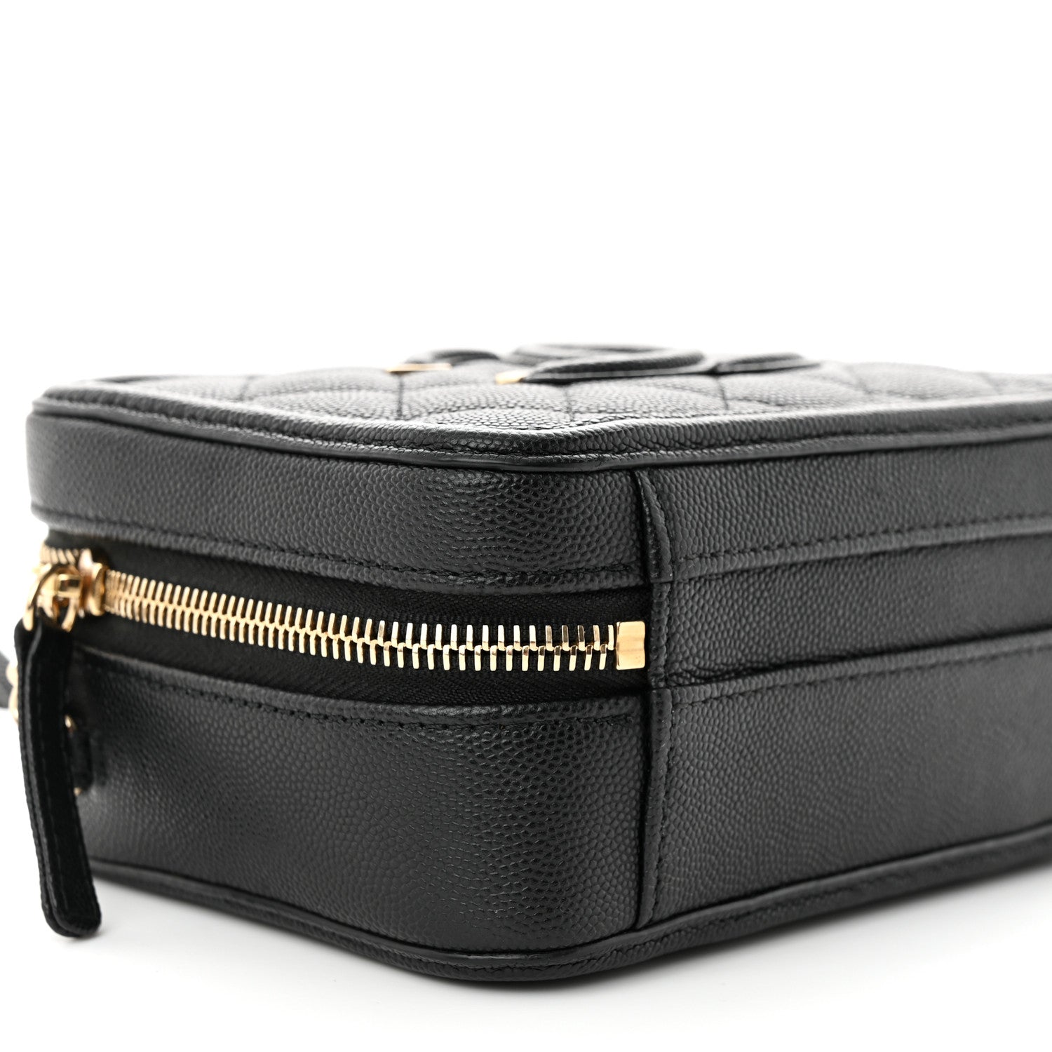 Chanel Caviar Quilted Small CC Filigree Vanity Case Black 9 of 12