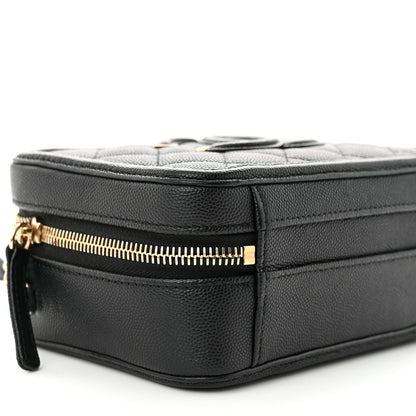 Chanel Caviar Quilted Small CC Filigree Vanity Case Black 9 of 12