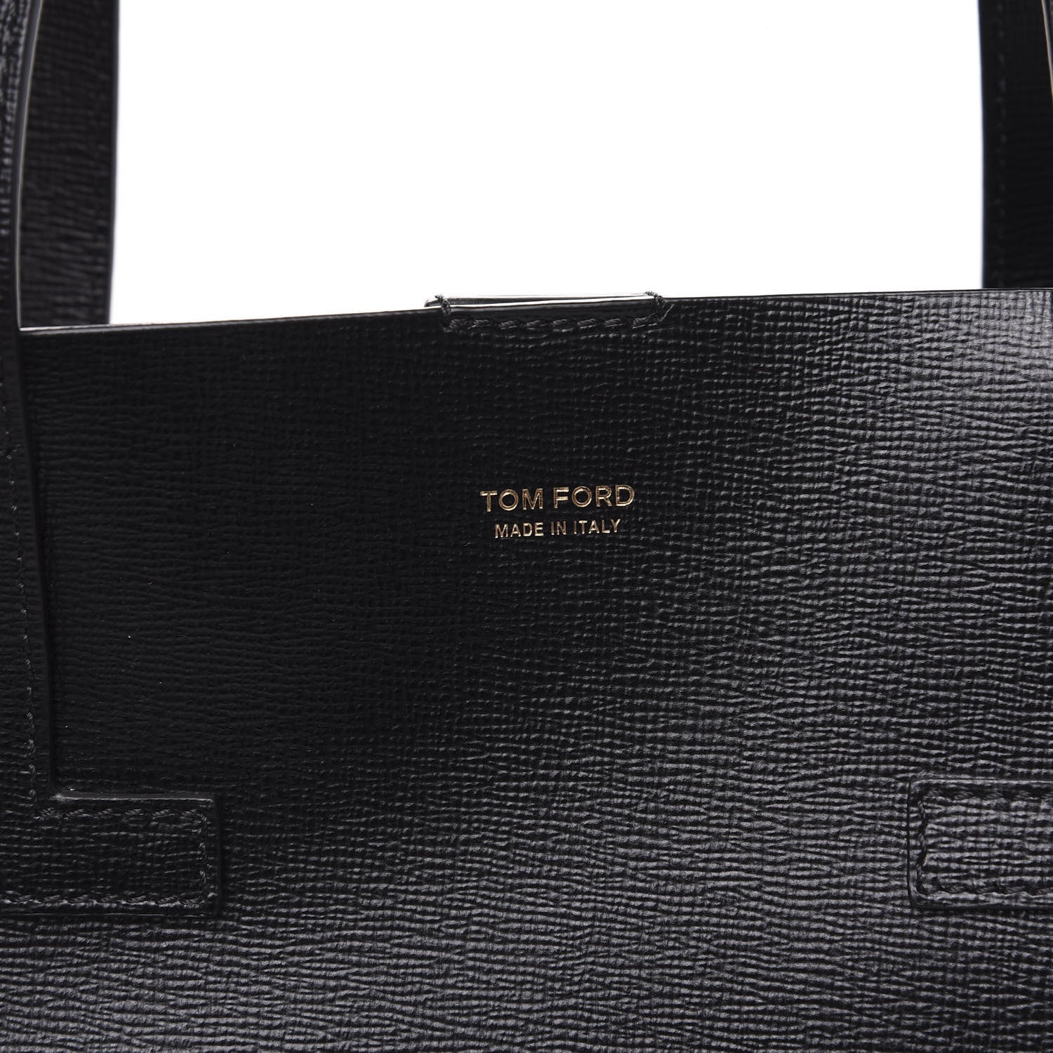 Tom Ford Grained Calfskin Large T Tote Black 5 of 8