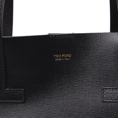 Tom Ford Grained Calfskin Large T Tote Black 5 of 8