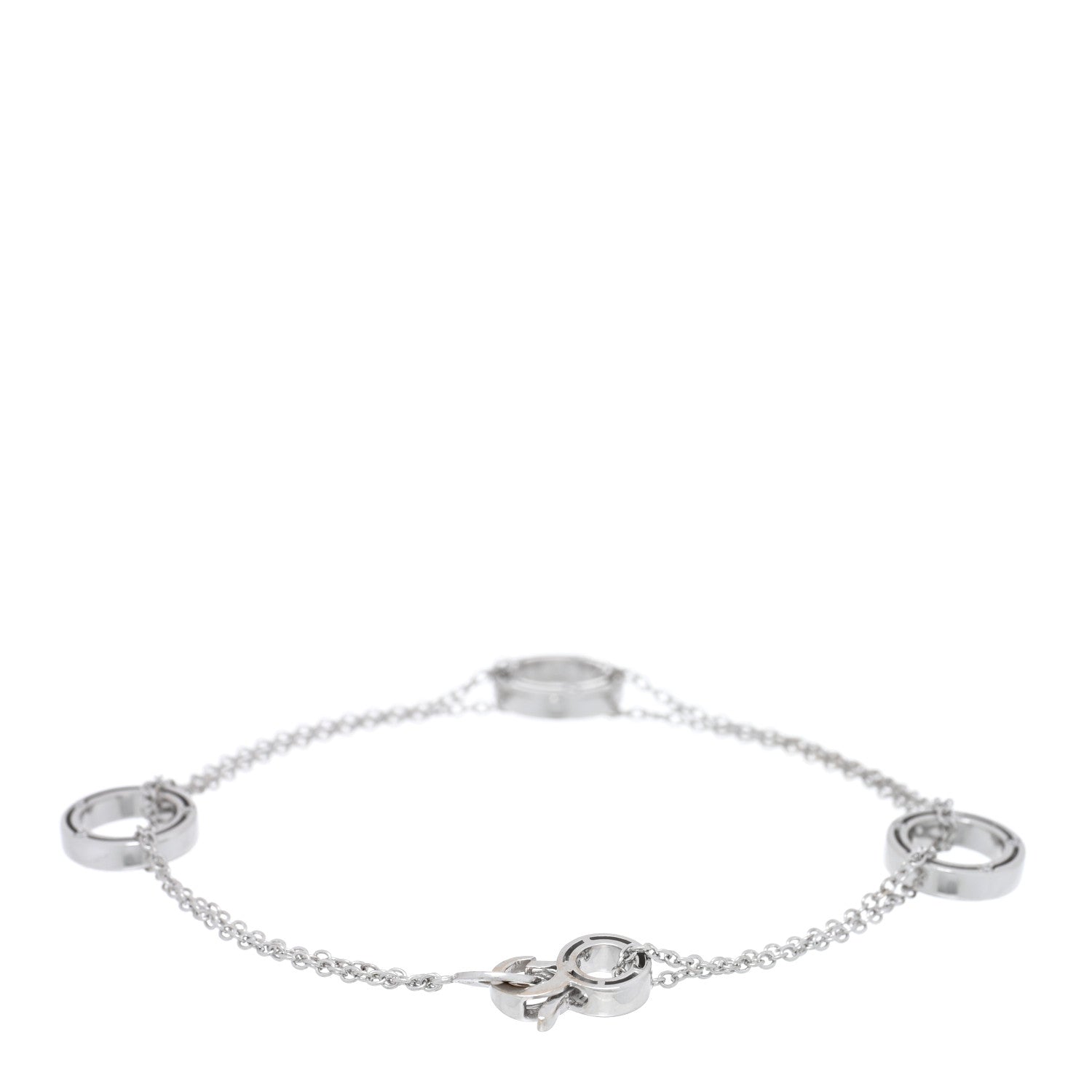 Damiani 18K White Gold Diamond D.Side Station Bracelet 2 of 3