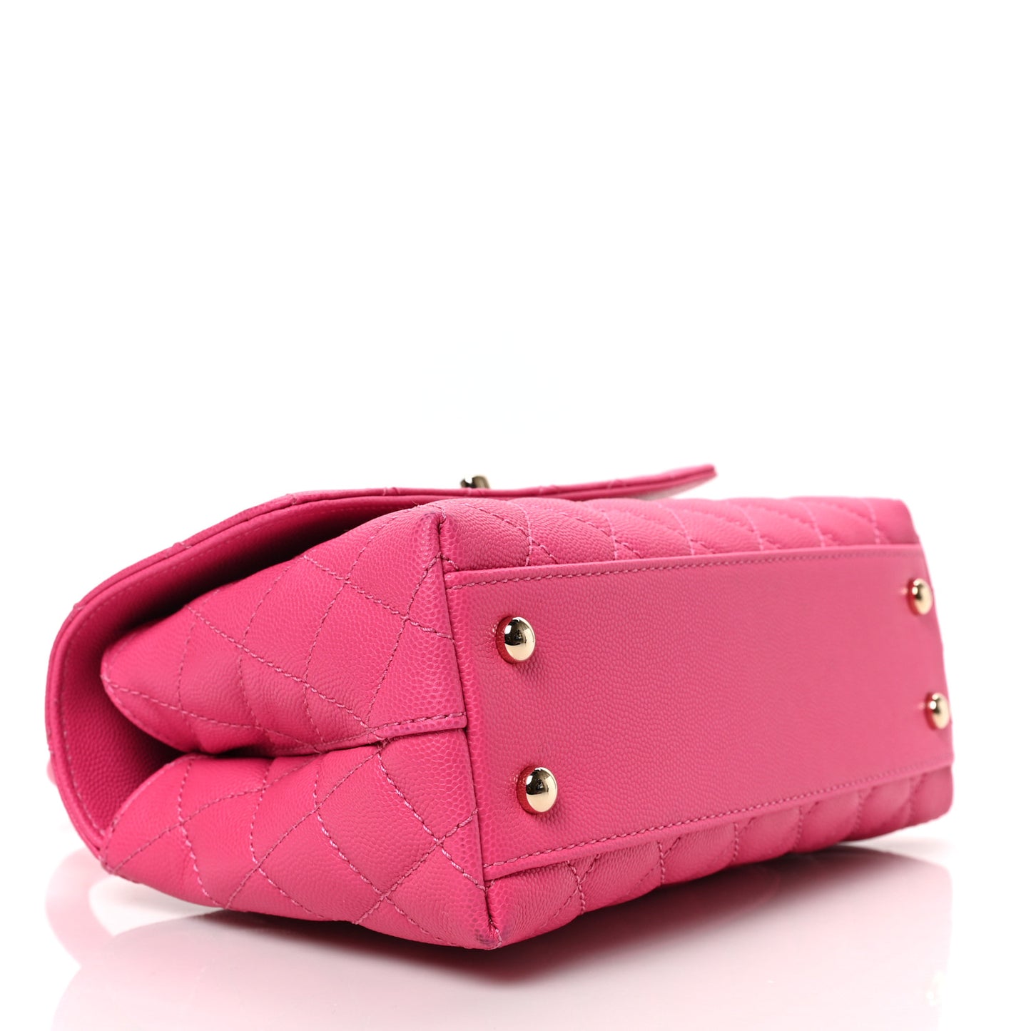 Caviar Quilted Mini Coco Handle Flap Rose