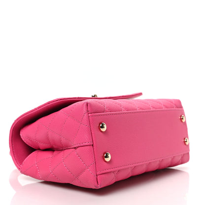 Chanel Caviar Quilted Mini Coco Handle Flap Rose 4 of 9
