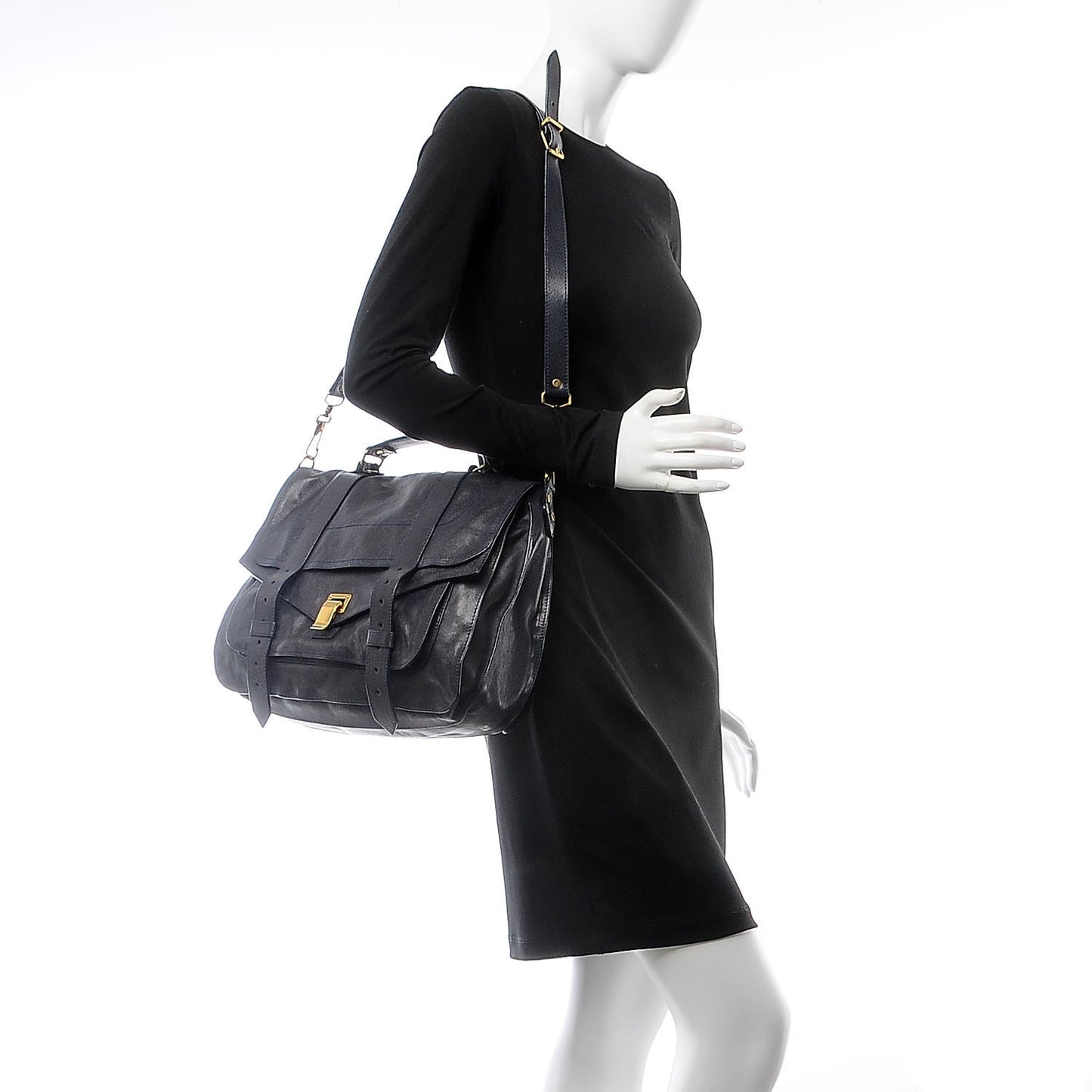 Lambskin Large PS1 Satchel Midnight