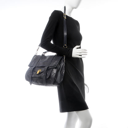 Proenza Schouler Lambskin Large PS1 Satchel Midnight 3 of 12