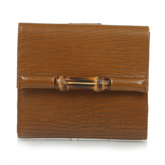 Leather Bamboo Bar French Wallet