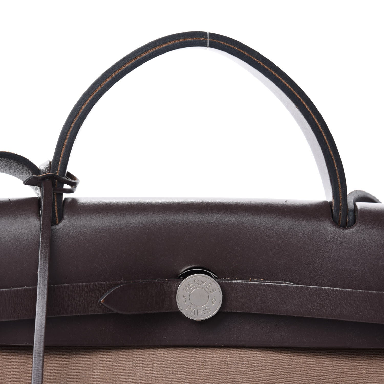 Hermes Vache Hunter Toile Herbag Zip 31 PM Etoupe Ebene 9 of 9