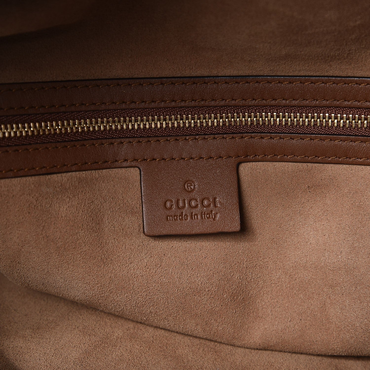 Gucci GG Supreme Monogram Large Linea A Hobo Light Brown 6 of 8