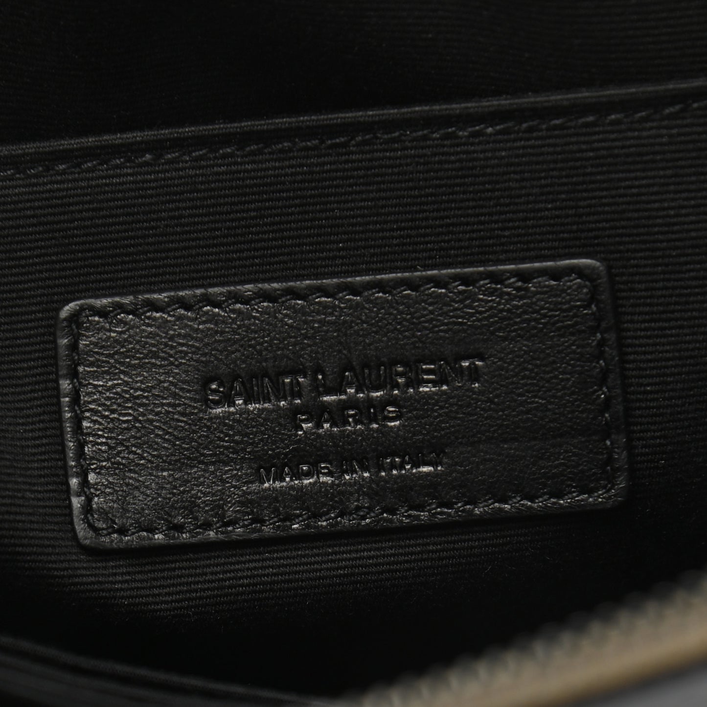 Canvas Property of Saint Laurent Zip Top Tech Pouch Khaki