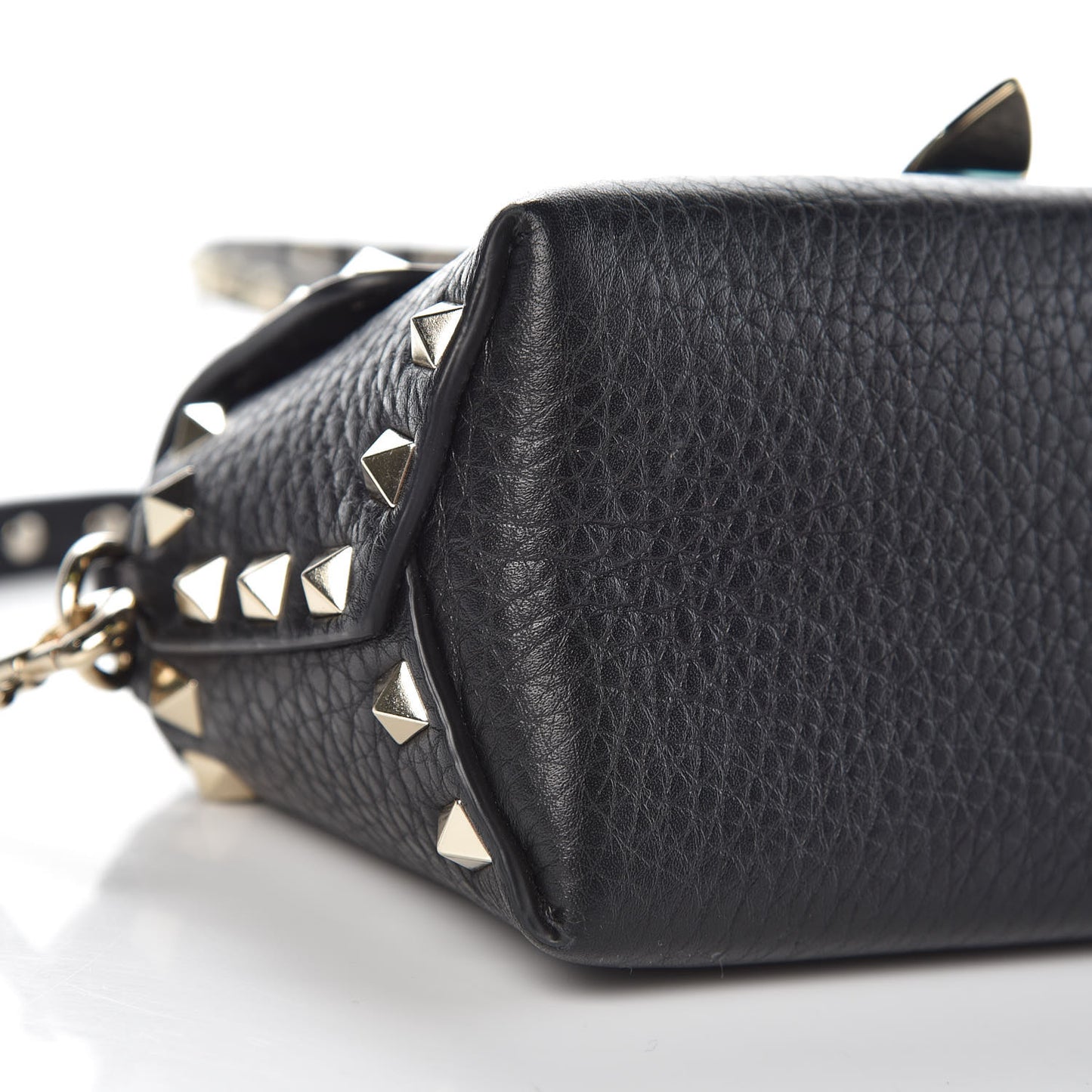 Vitello Mini Rockstud Crossbody Bag Black
