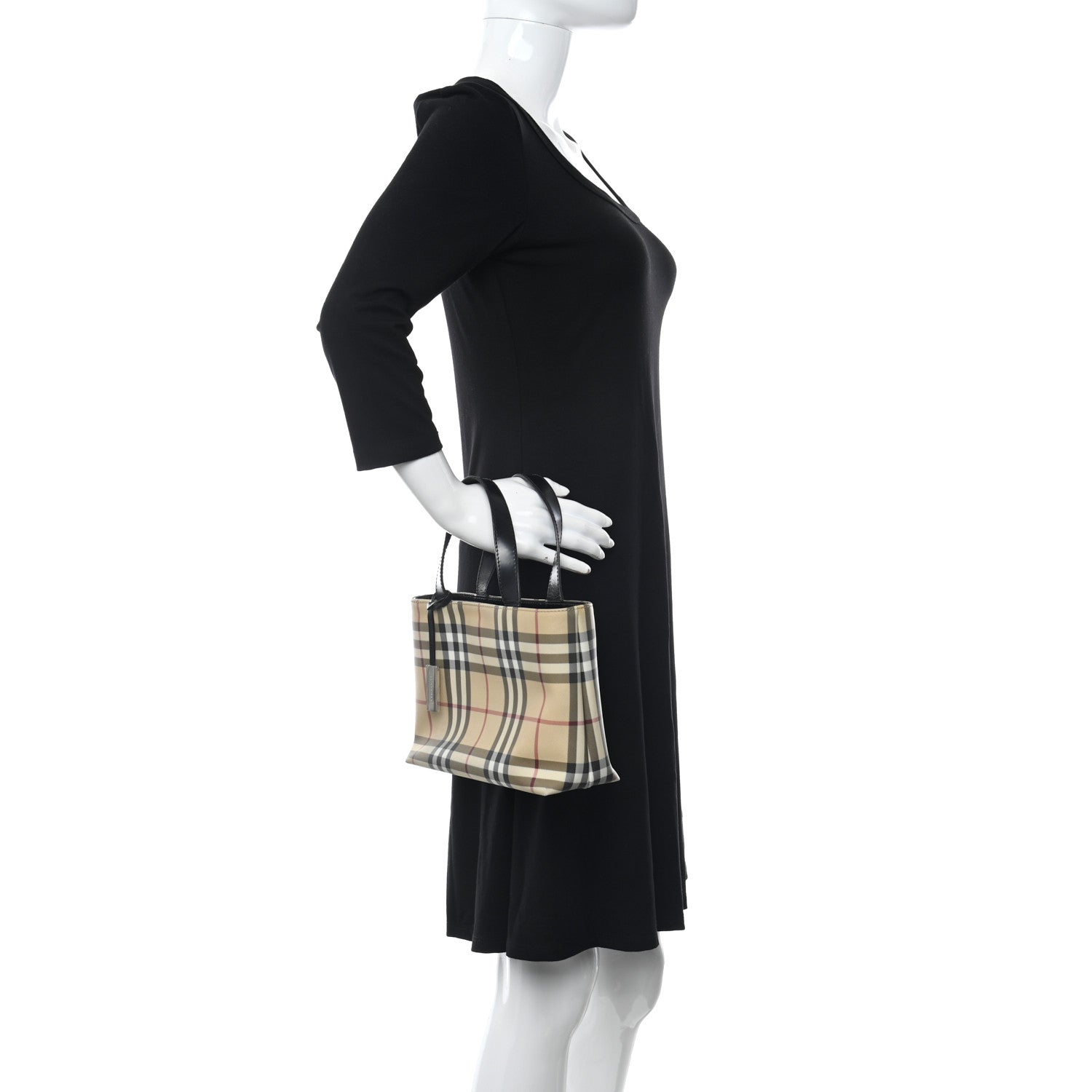 Burberry House Check Small Tote Black 3 of 11