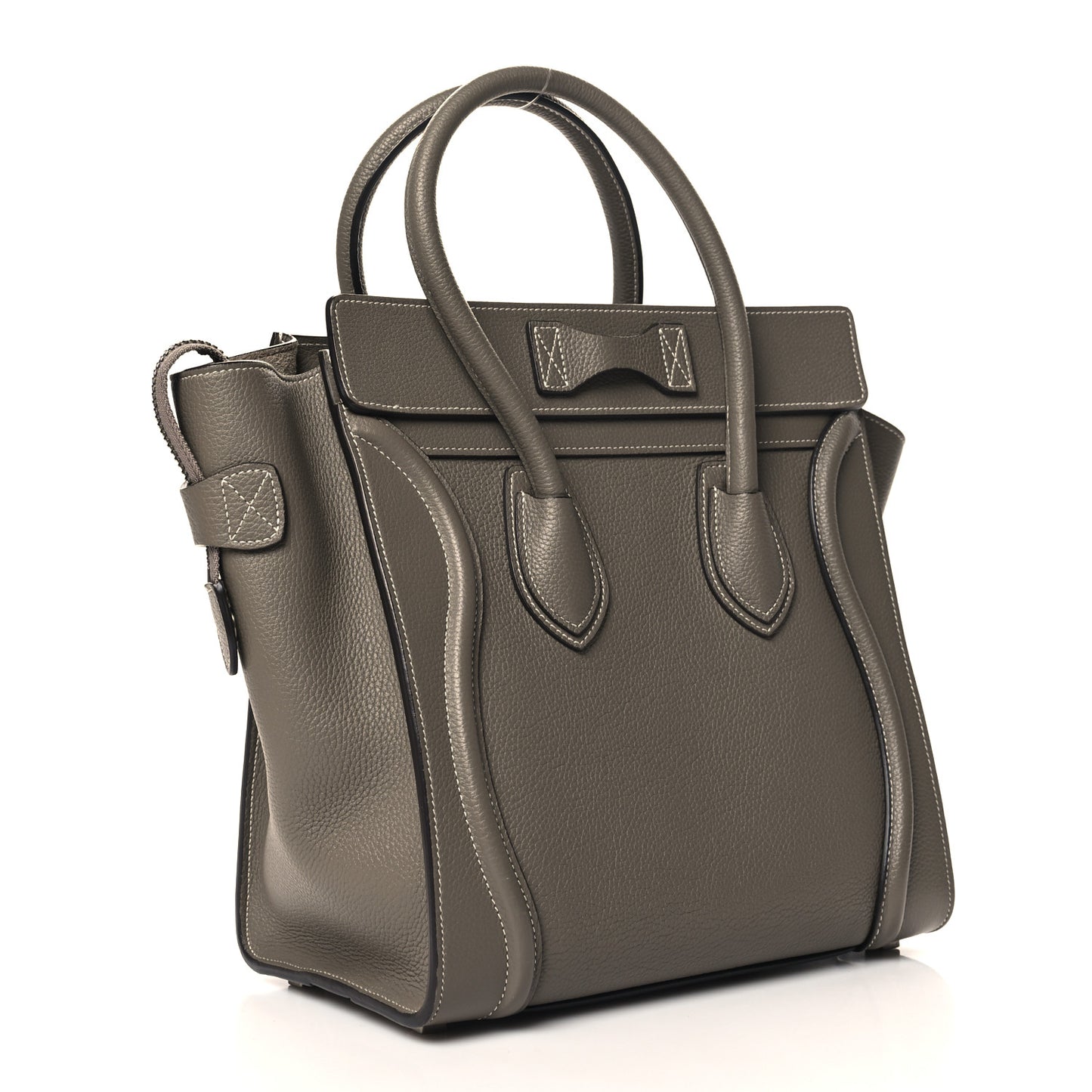 Drummed Calfskin Micro Luggage Souris