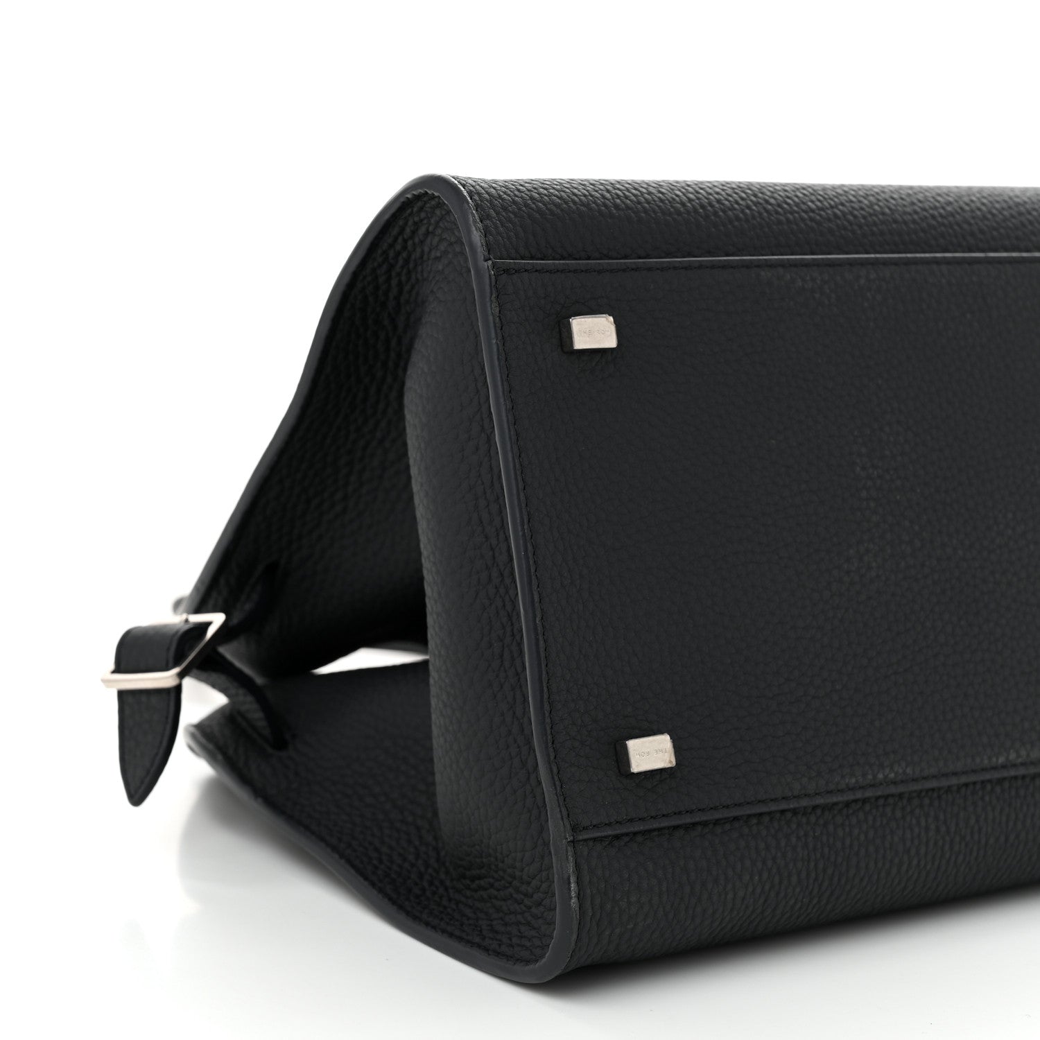 The Row Matte Grained Calfskin Soft Margaux 12 Dark Navy 8 of 9